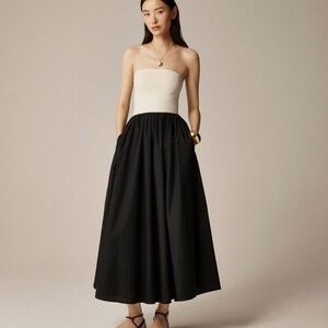 J.Crew Strapless Colorblock Mixy Dress Size XL